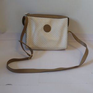 *NWD Womens Hebe Off-White Tan Leather Crossbody Handbag